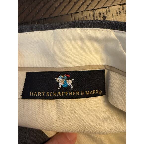 Hart Schaffner & Marx Gray Grey Pure Wool Pants Size 44 - Picture 6 of 10